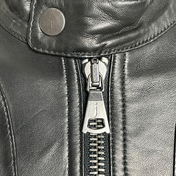 John Varvatos Collection Leather Moto Jacket - Picture 3 of 6